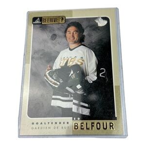 Ed Belfour Dallas Stars Pinnacle Beehive Jumbo Card 10 1998